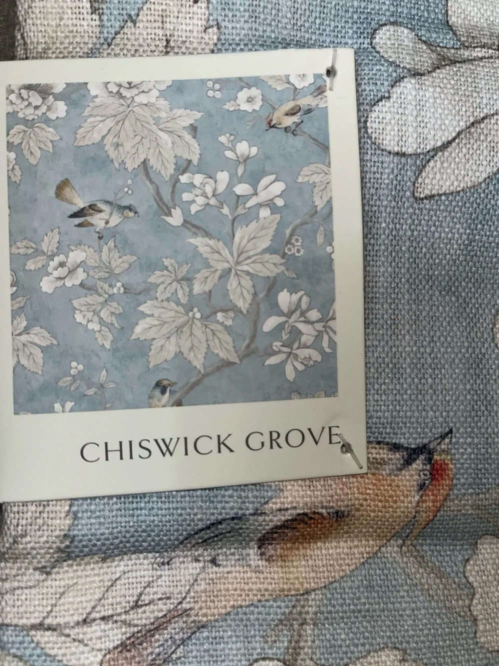 NWT Sanderson Chiswick Grove Floral Bird design Drapes 2 Panels Size 50